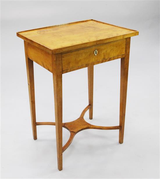 A Biedermeier side table, W.1ft 10in.